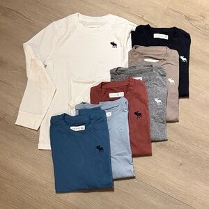 Boys Abercrombie Long Sleeve Crew Neck Shirt Collection - Size: 9/10